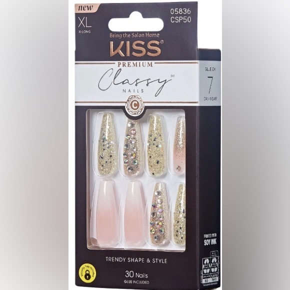 KISS 3D Premium Classy “Be•You•Tiful” Glam Bejeweled Gel Nail Kit - Picture 7 of 8